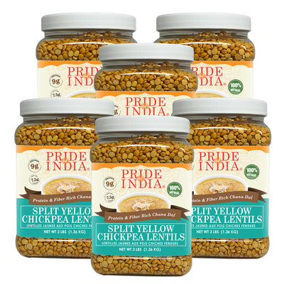 Indian Split Yellow Chickpea Lentils - Protein & Fiber Rich Chana Dal Jar - Pride Of India