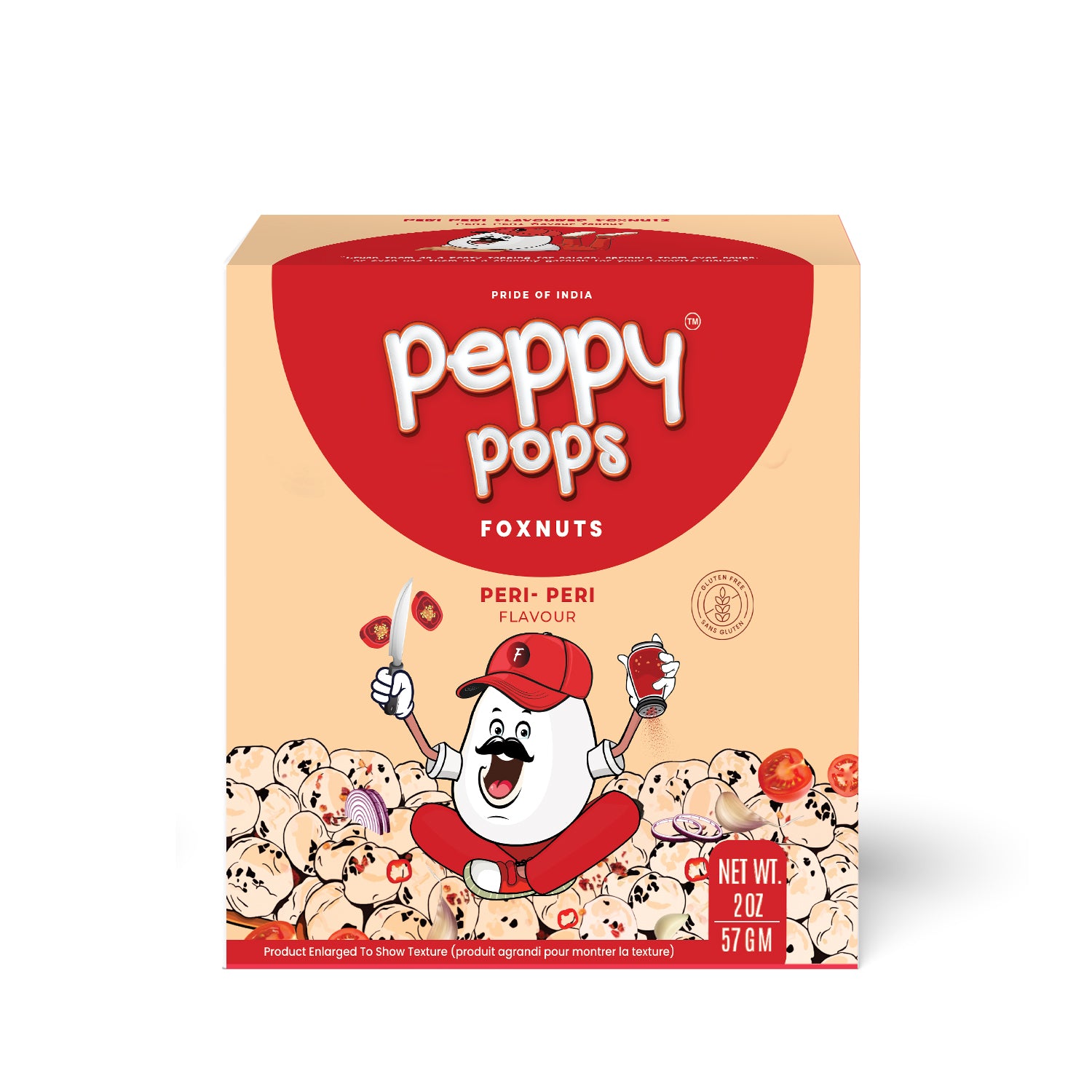 PEPPY POPS PERI PERI ROASTED FOXNUTS - Pride Of India