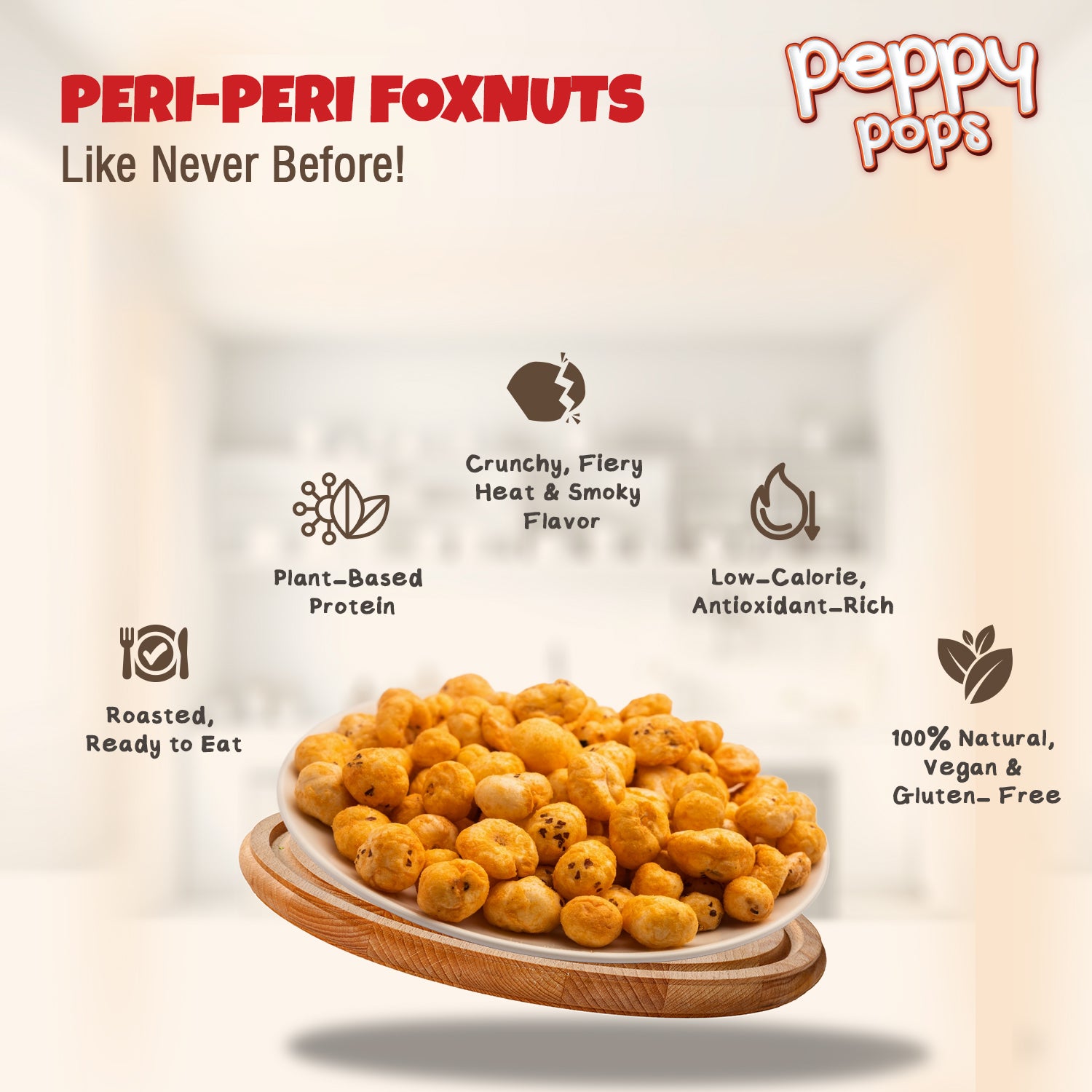 PEPPY POPS PERI PERI ROASTED FOXNUTS - Pride Of India