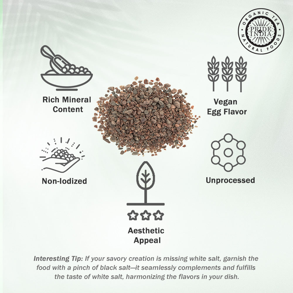 Himalayan Black Crystal Salt (Kala Namak) - Coarse Grind - Pride Of India