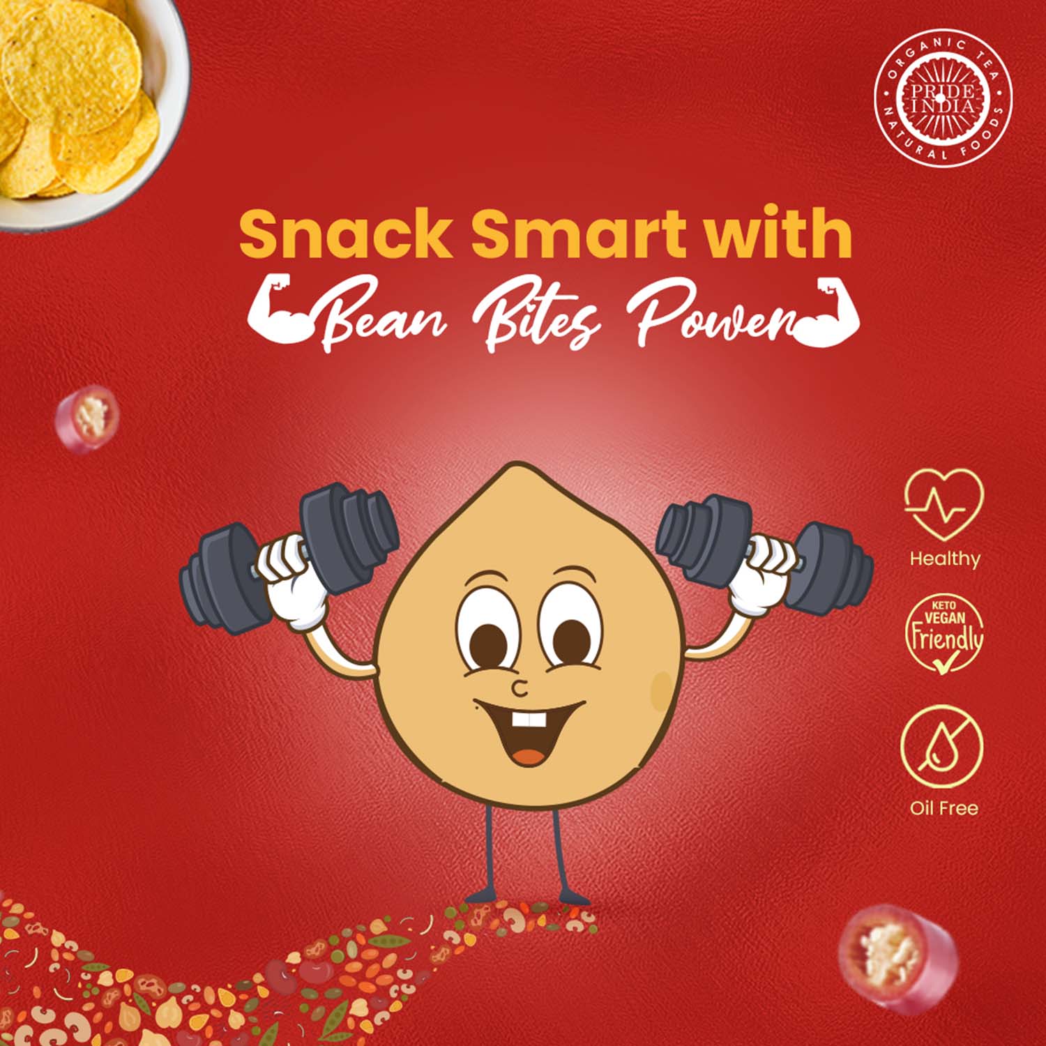 Bean Bites Salsa Mexicano Lentil Crisp - Pride Of India