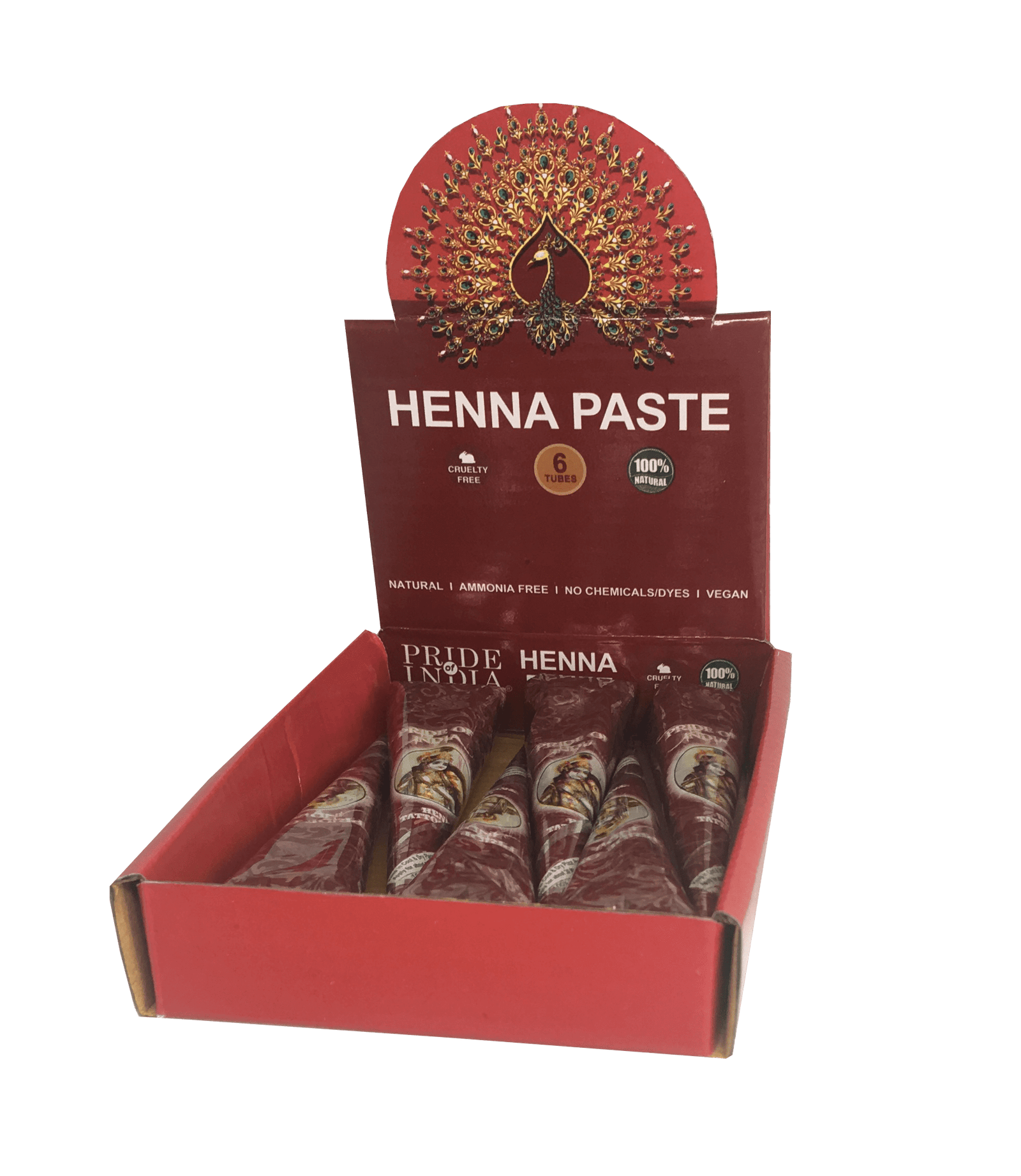 Herbal Henna Tattoo Mehendi Paste - BUY 1 GET 1 FREE  - 1.25oz Tube (100% Natural) - Pride Of India