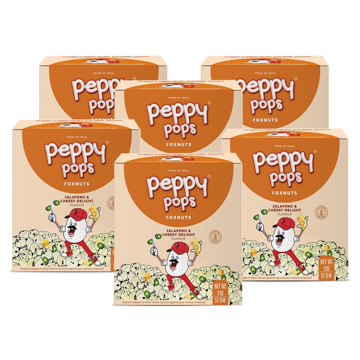 PEPPY POPS JALAPENO CHEESY ROASTED FOXNUTS - Pride Of India